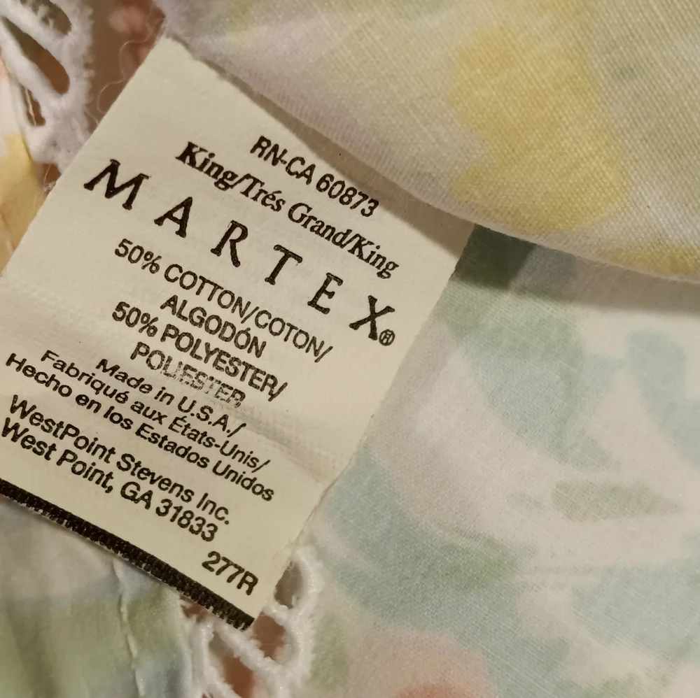 VTG Martex Atilier Claude Monet Water Lilies Floral King Pillow Cases *PAIR*